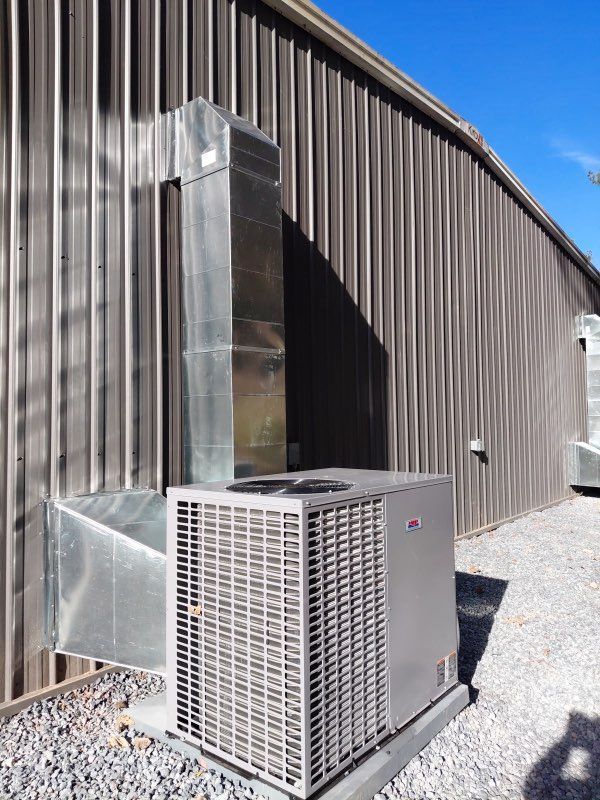 An outdoor HVAC unit.