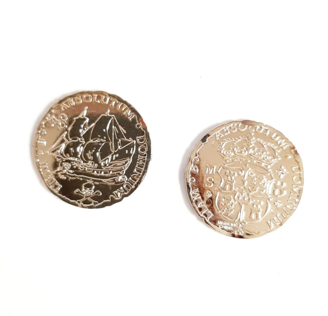 Piratenmunten 3,5 cm (set van 10 stuks)