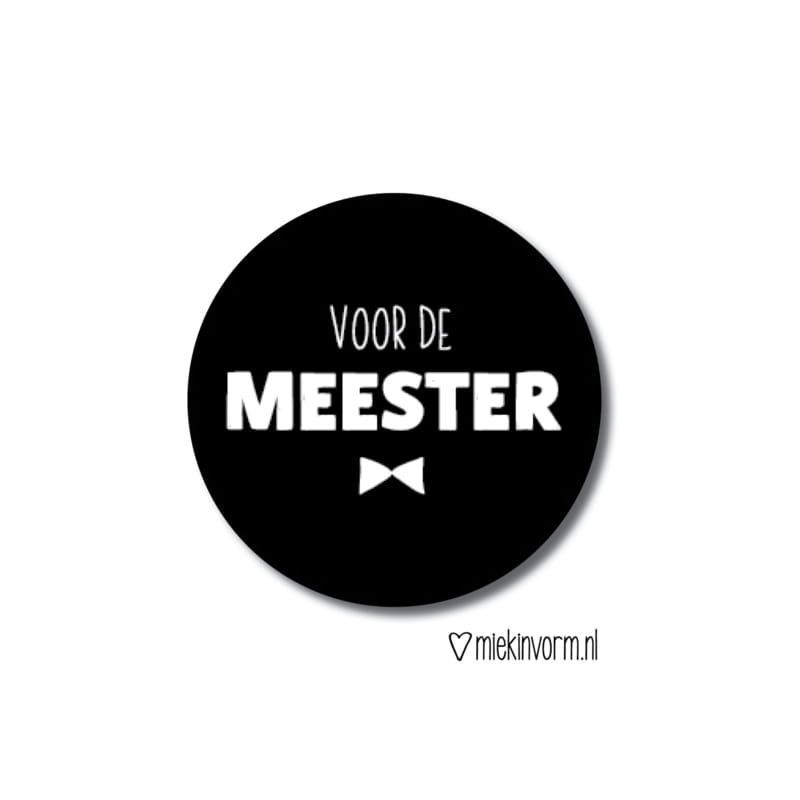 Sticker voor de meester (set van 2 stuks)