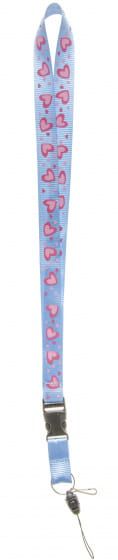 Keycord Hartjes blauw