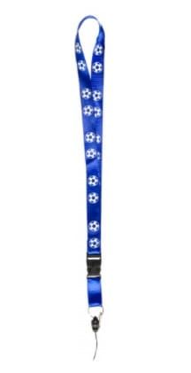 Keycord blauw voetbal