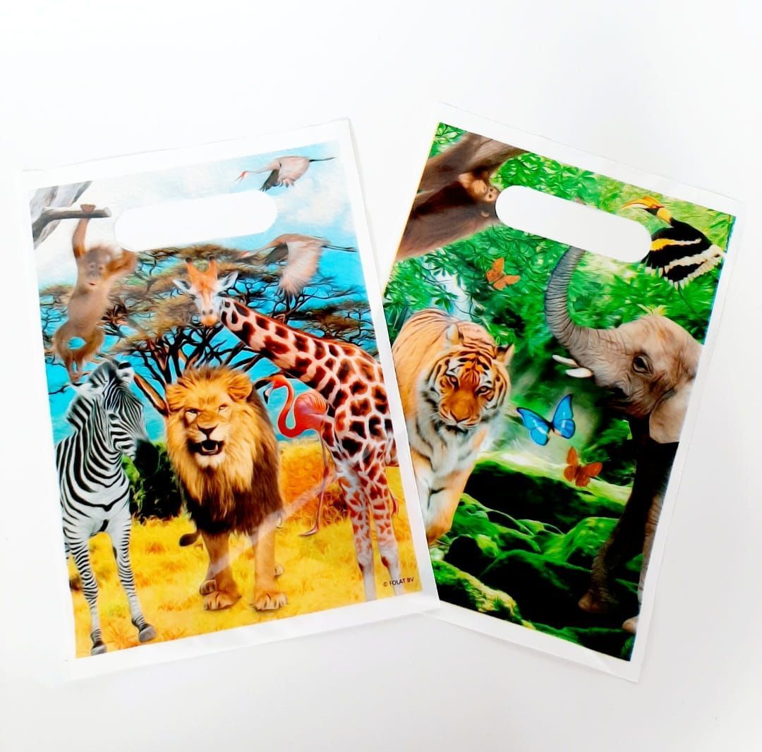 Uitdeelzakjes Jungle (set van 8 stuks)