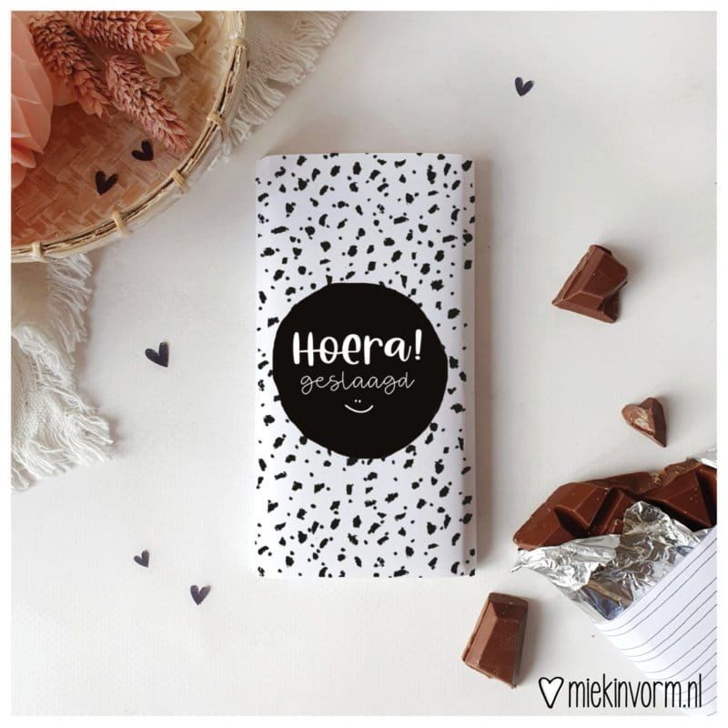 Chocolade wikkel Hoera! Geslaagd