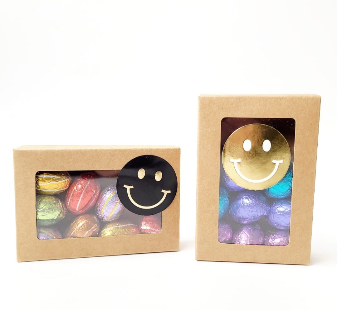 Sticker Smiley Zwart (set van 5 stuks)