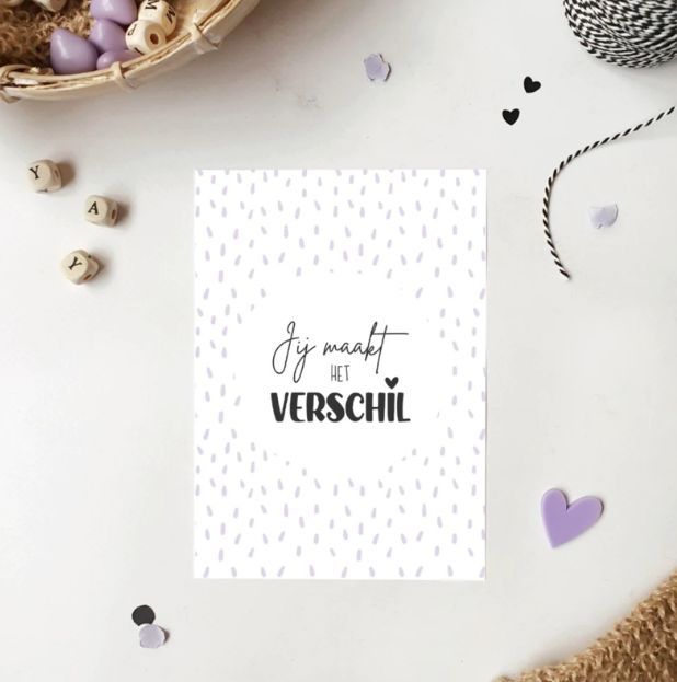 Ansichtkaart Jij maakt het verschil