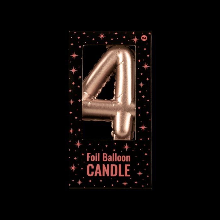 Foil Balloon Candle Cijfer 4