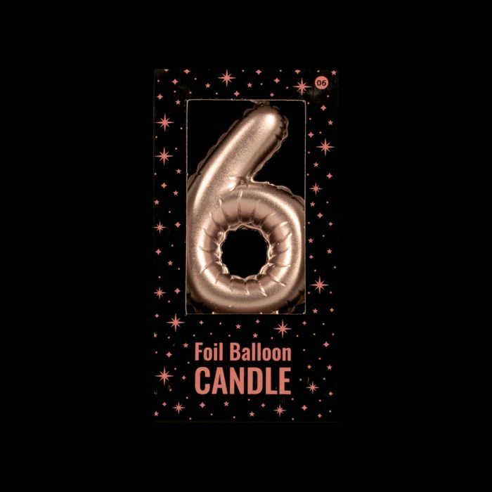 Foil Balloon Candle Cijfer 6