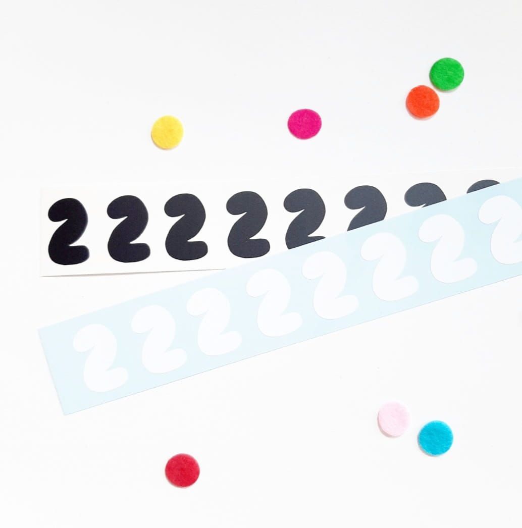 Stickers Cijfer Bubbles 0 t/m 9 (set van 10 stuks)