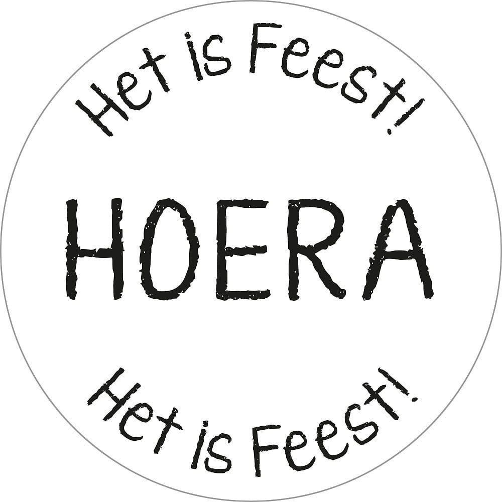 XL Sticker Hoera het is Feest
