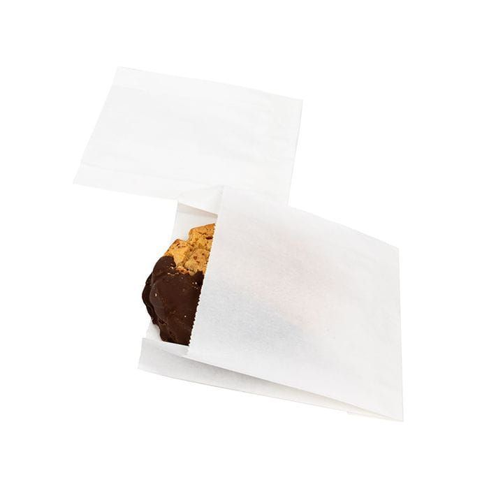Papieren vetvrije zakjes wit (set van 5 stuks)