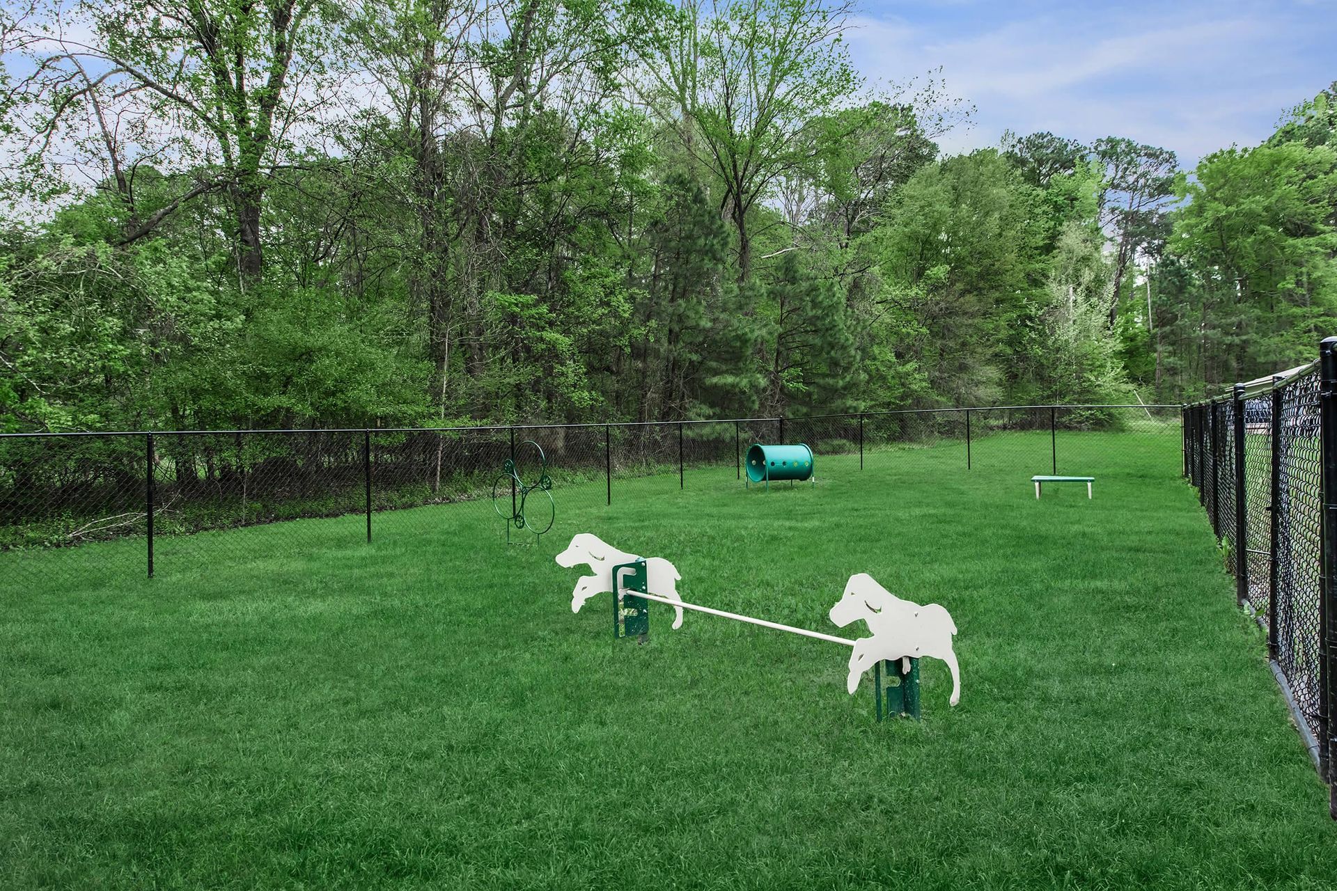 Dog park at Mill Creek in Arkadelphia, AR.