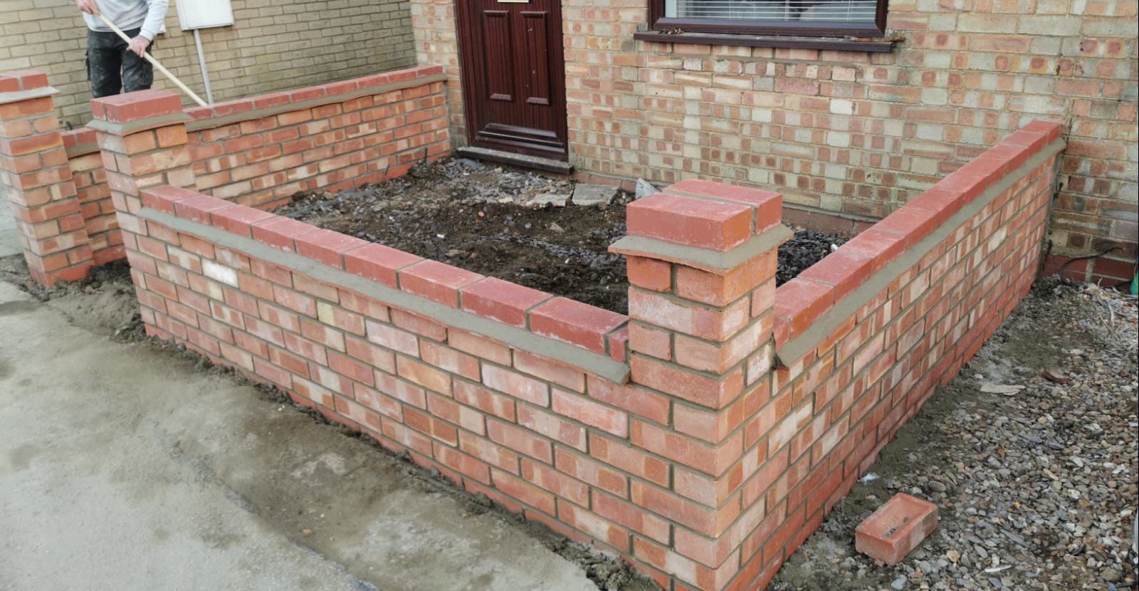 Wall built around the front of a house