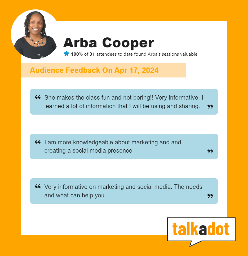 A picture of a woman with a speech bubble that says ' arba cooper ' on it