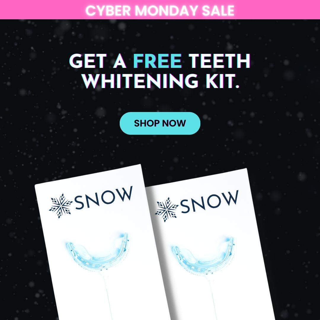 Cyber Monday sale: Offer for a free teeth whitening kit from Snow.