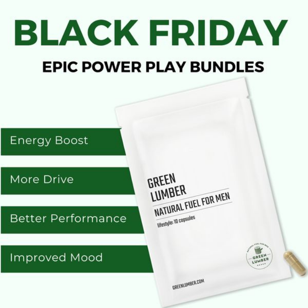 Black Friday ad: green Lumber supplement packet, with text