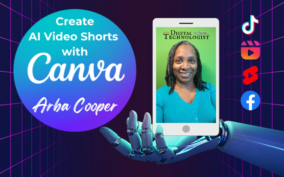 A robotic hand is holding a cell phone with a picture of a woman on it