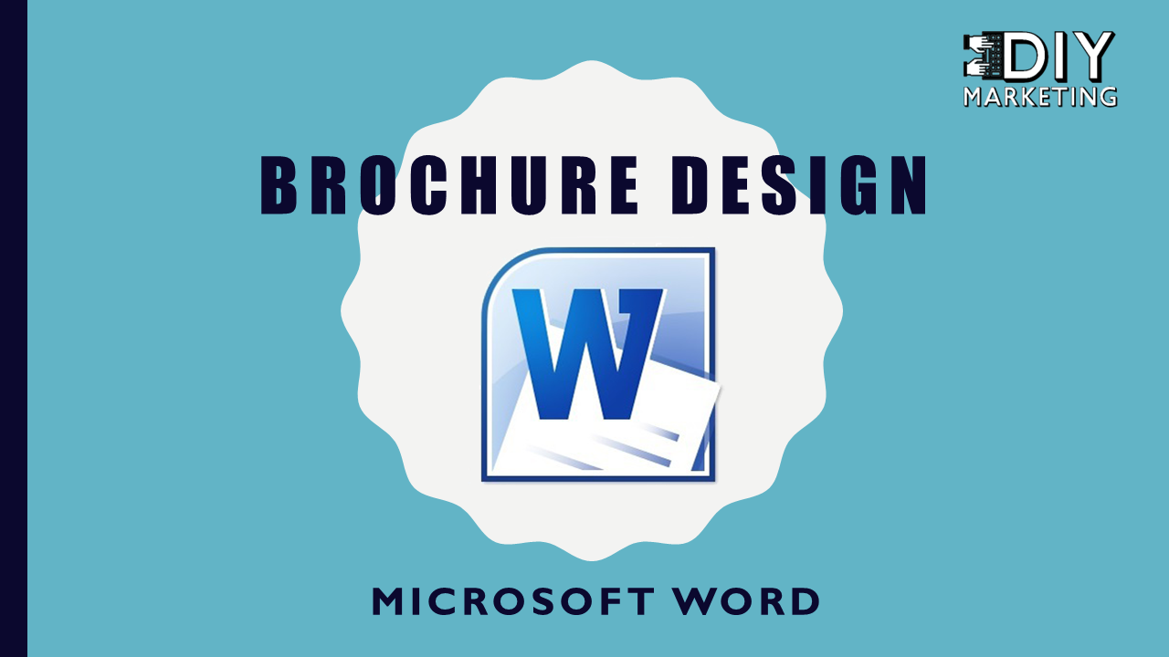 A picture of a brochure design in microsoft word