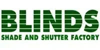 Blinds Shade and Shutter Factory Logo in Green