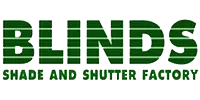Blinds Shade and Shutter Factory Logo in Green