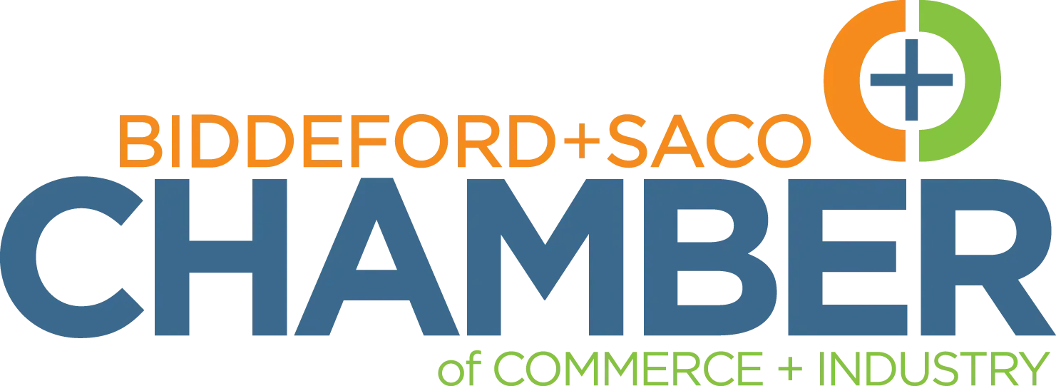 The biddeford saco chamber of commerce and industry logo