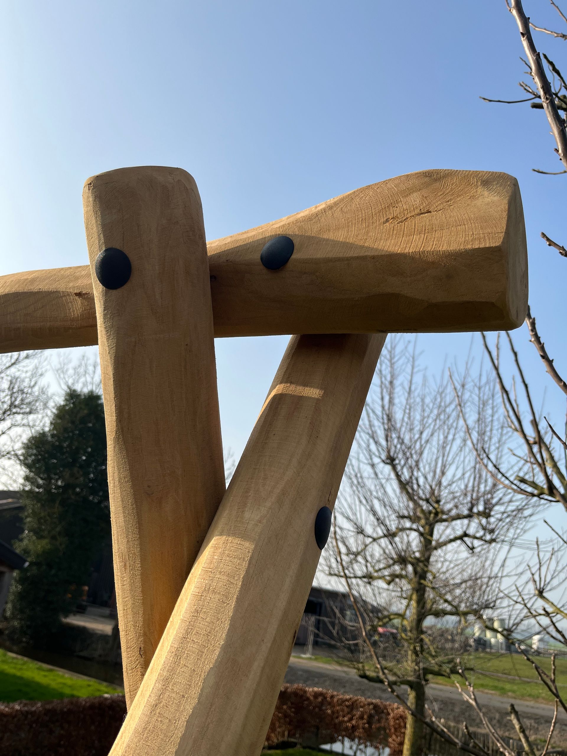 Natuurlijke schommel - 4 haken voor 2 zitjes