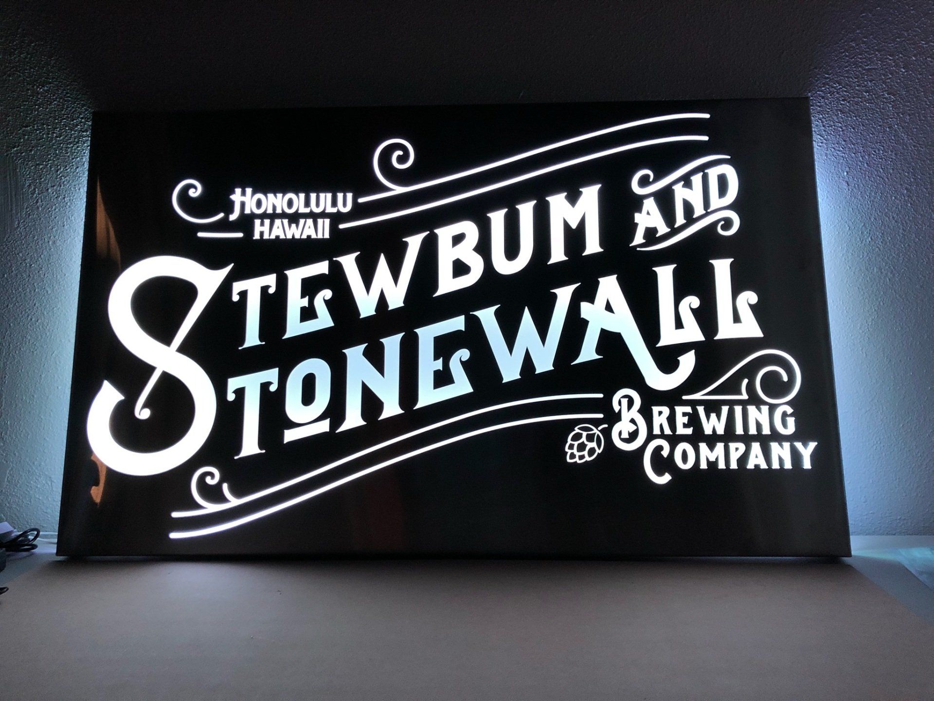 Stewbum and Stonewall Stainless Steel Sign - Kapolei, HI - Pac Pro Hawaii