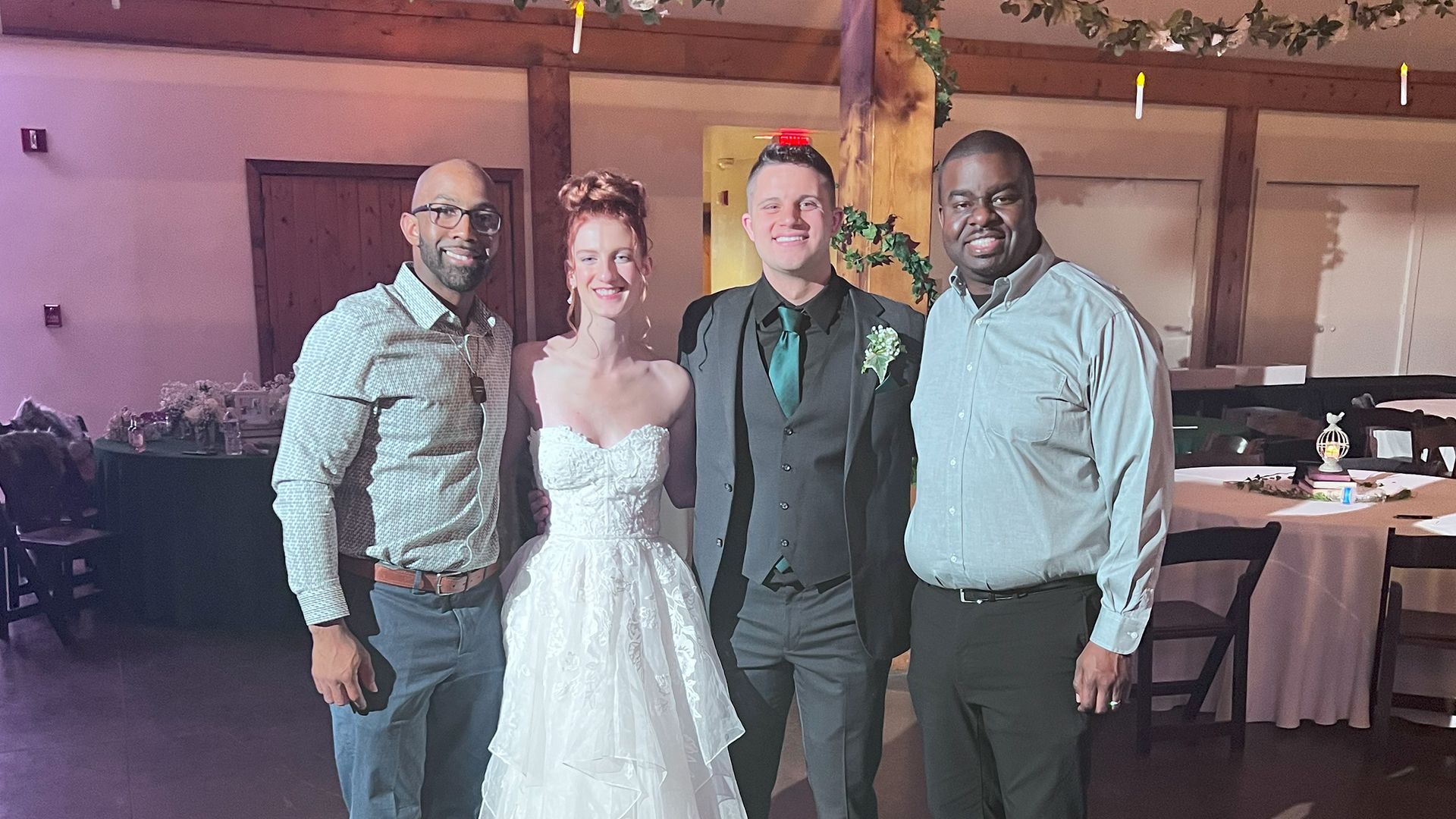 Bride and Groom with DJs