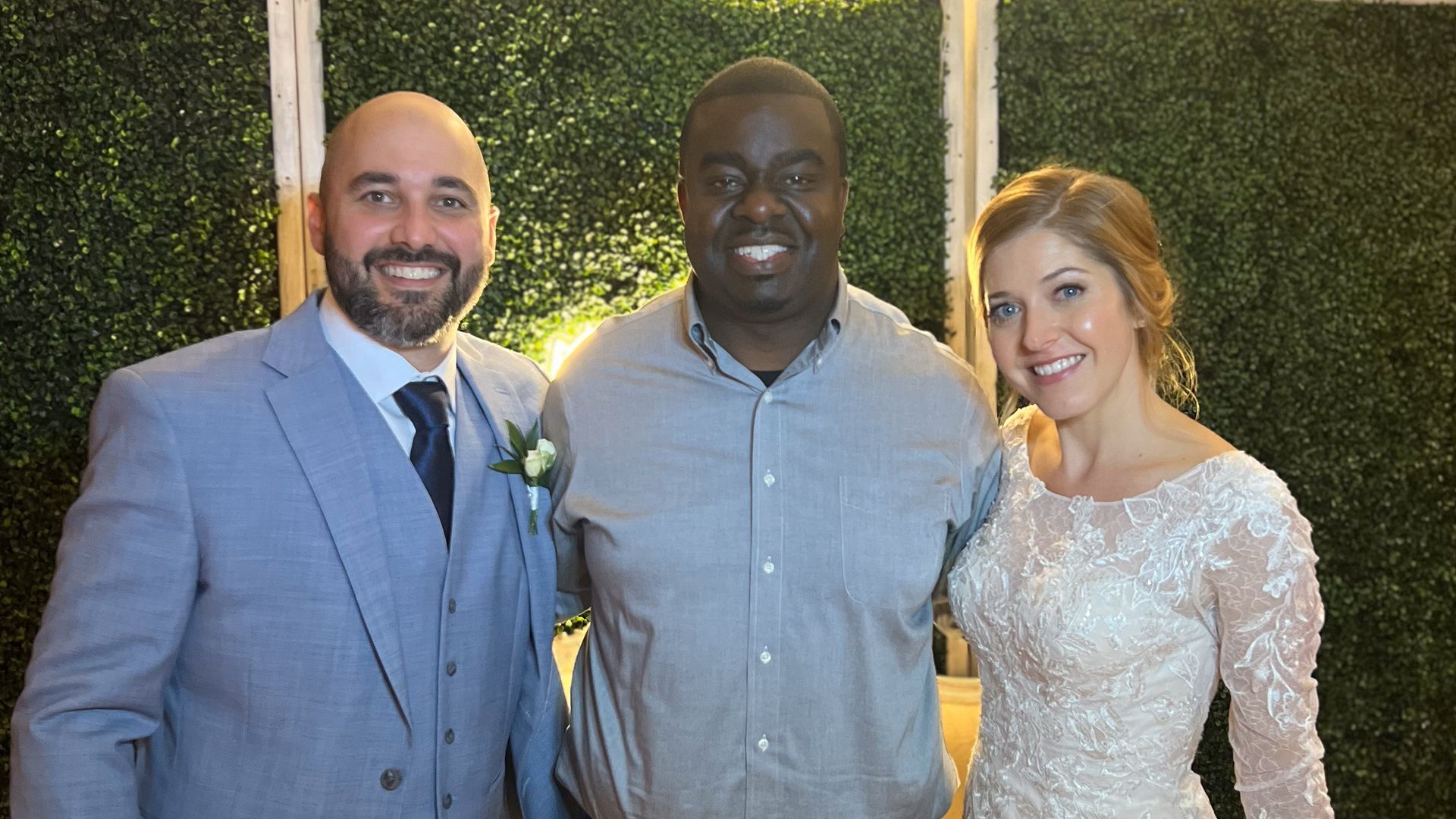 Bride and Groom with DJ