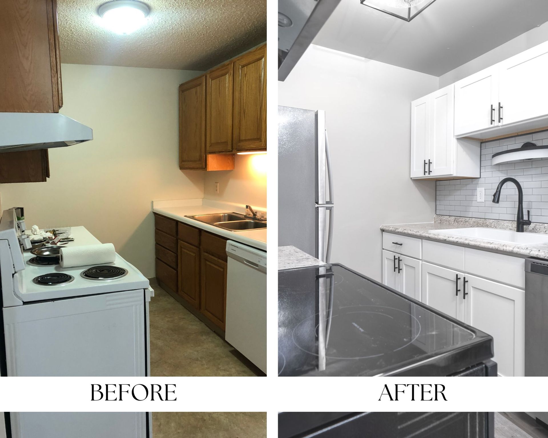 before after kitchen