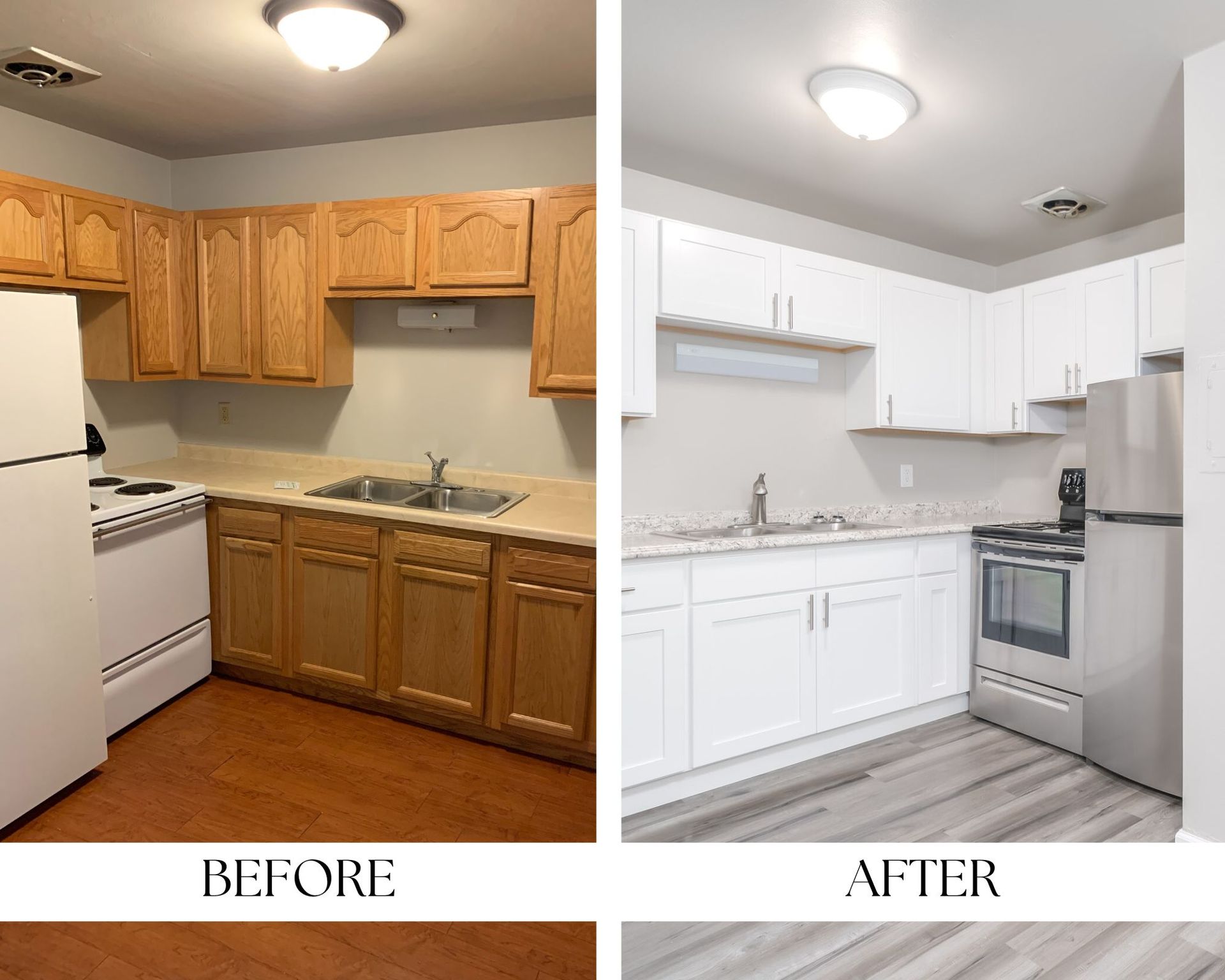 before after kitchen