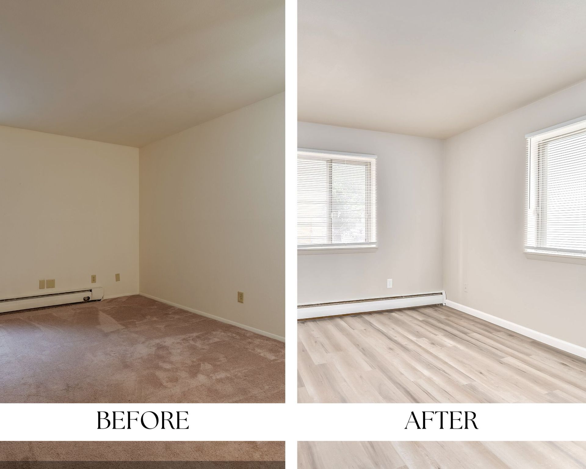 before after living room