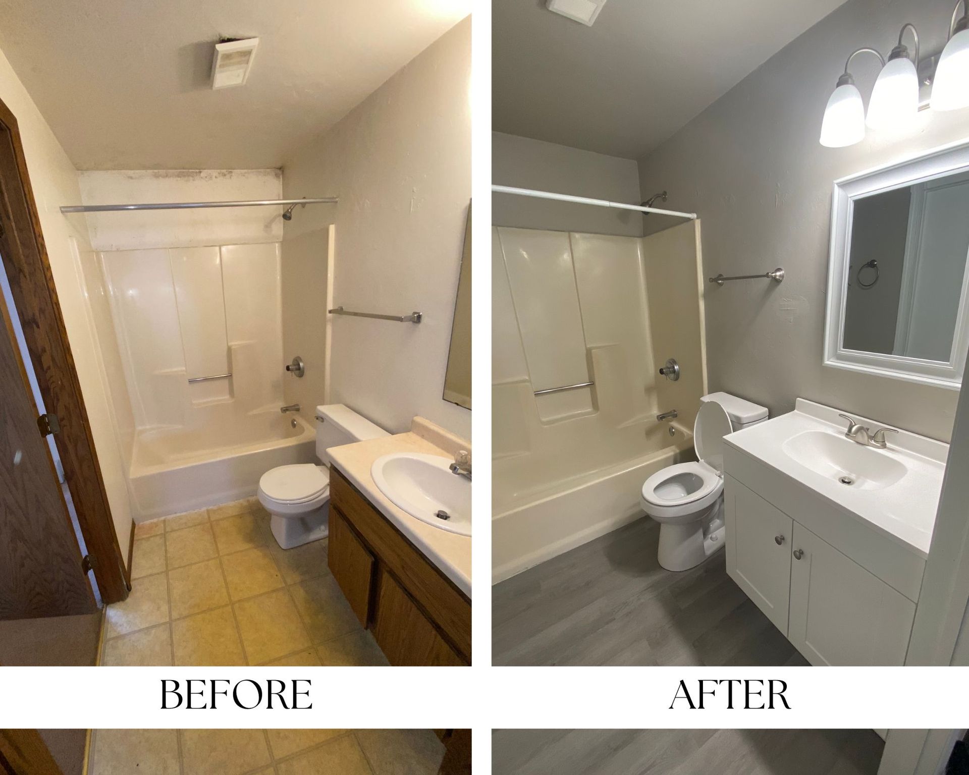 before after bathroom