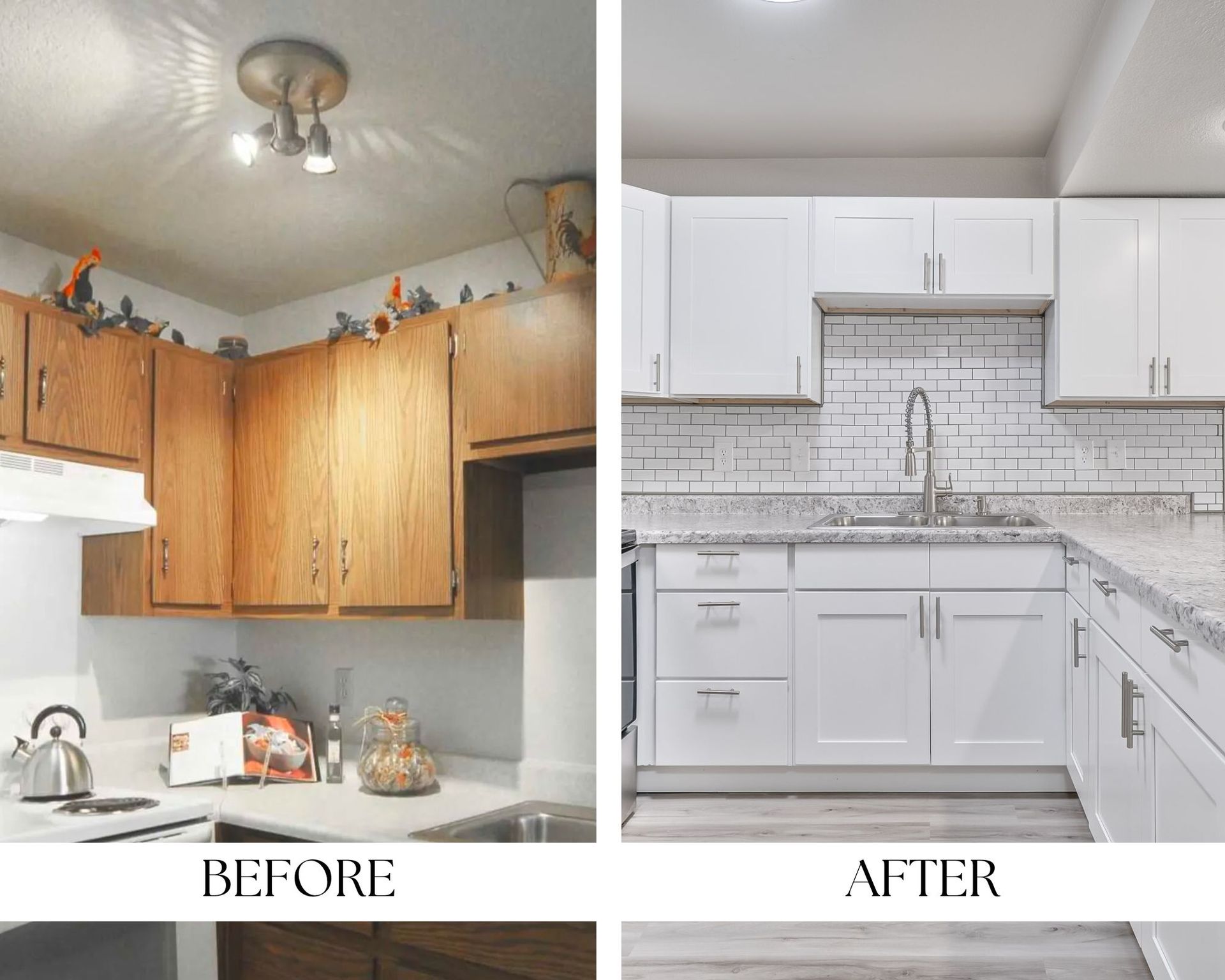 before after kitchen