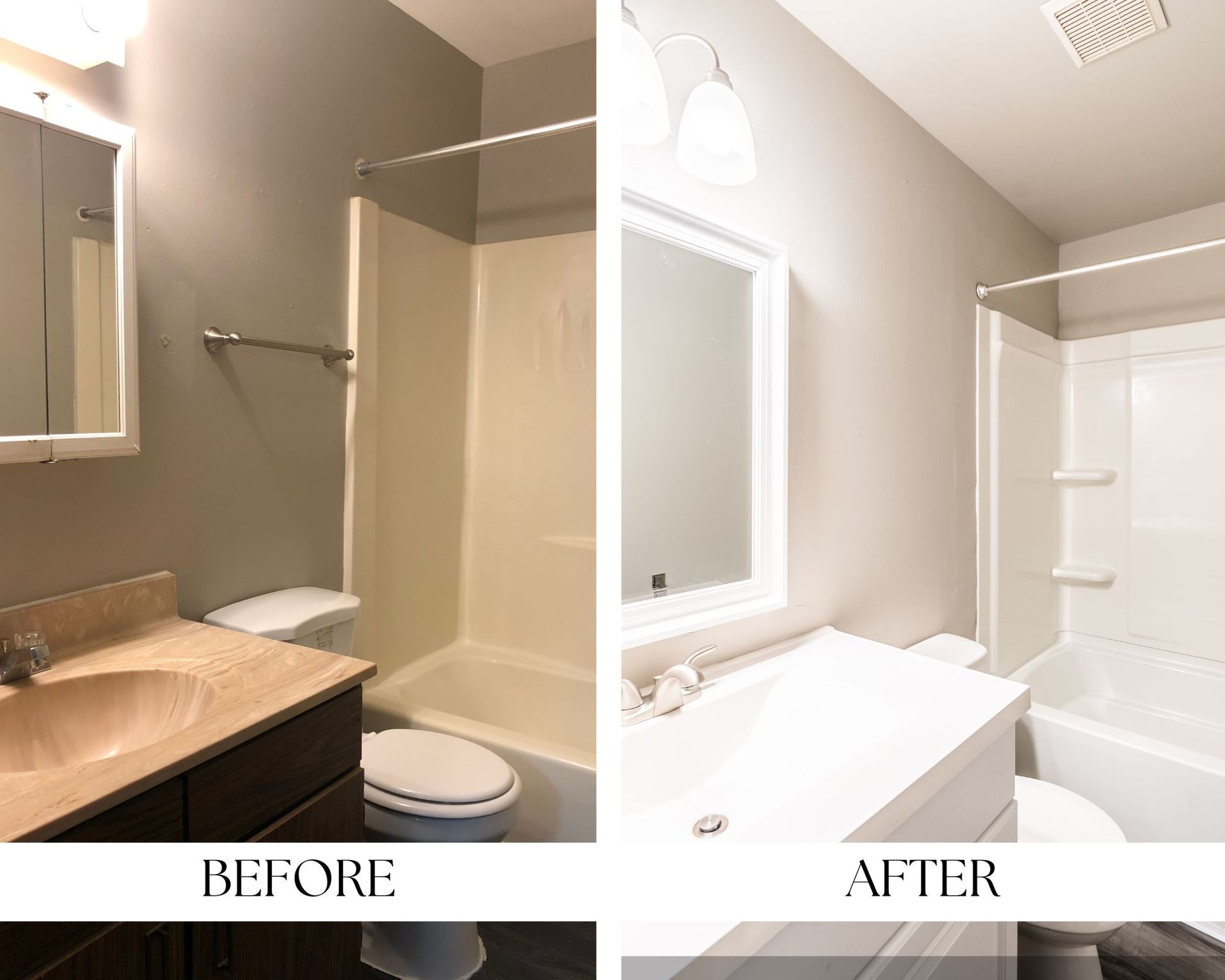 before after bathroom