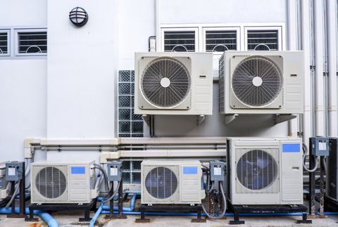Commercial — Row of Air Compressors Outside in Louisville, KY