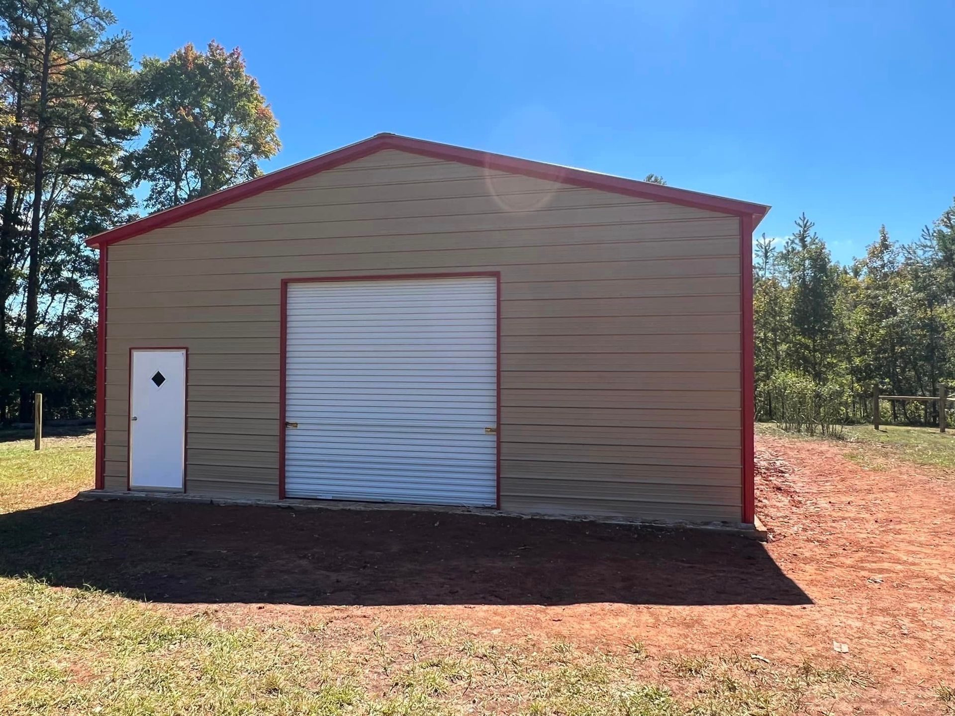 Shed with Roll Up Door — Asheboro, NC — NAC Metal Structures 