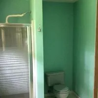 Before image of a green painted bathroom — Stroudsburg, PA — Preferred Carpentry LLC