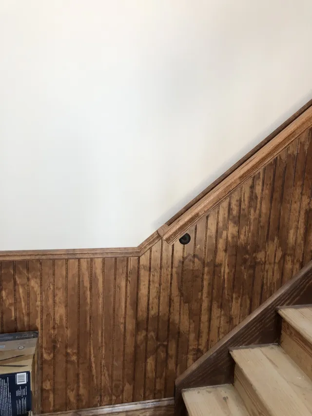 Before image of a wall and stairs — Stroudsburg, PA — Preferred Carpentry LLC
