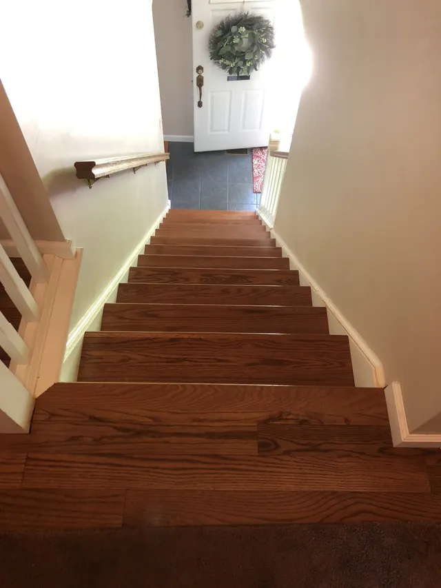 View of the stairs from upstairs — Stroudsburg, PA — Preferred Carpentry LLC