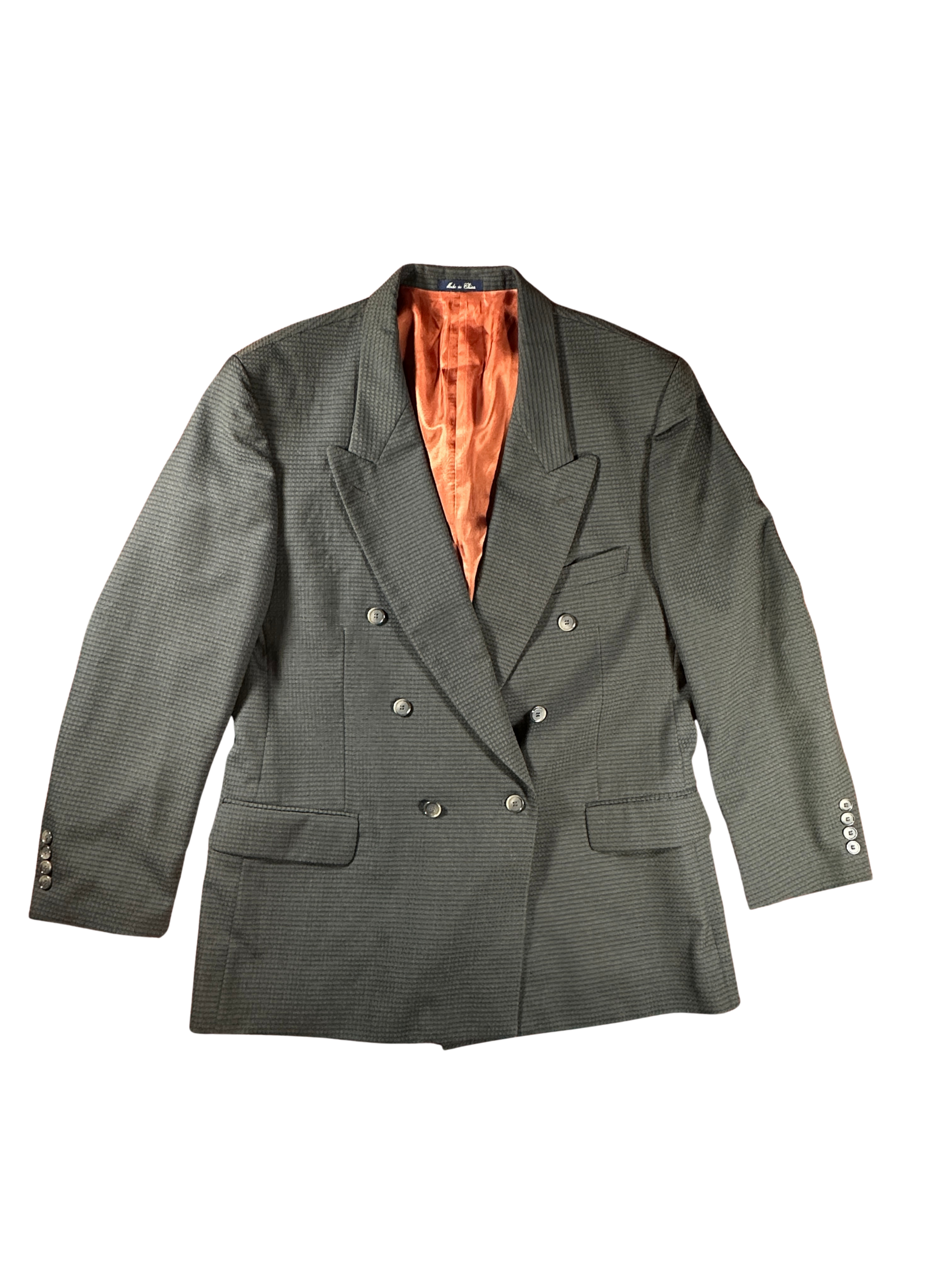 Vintage J. Riggins Double Breasted Basketweave Blazer