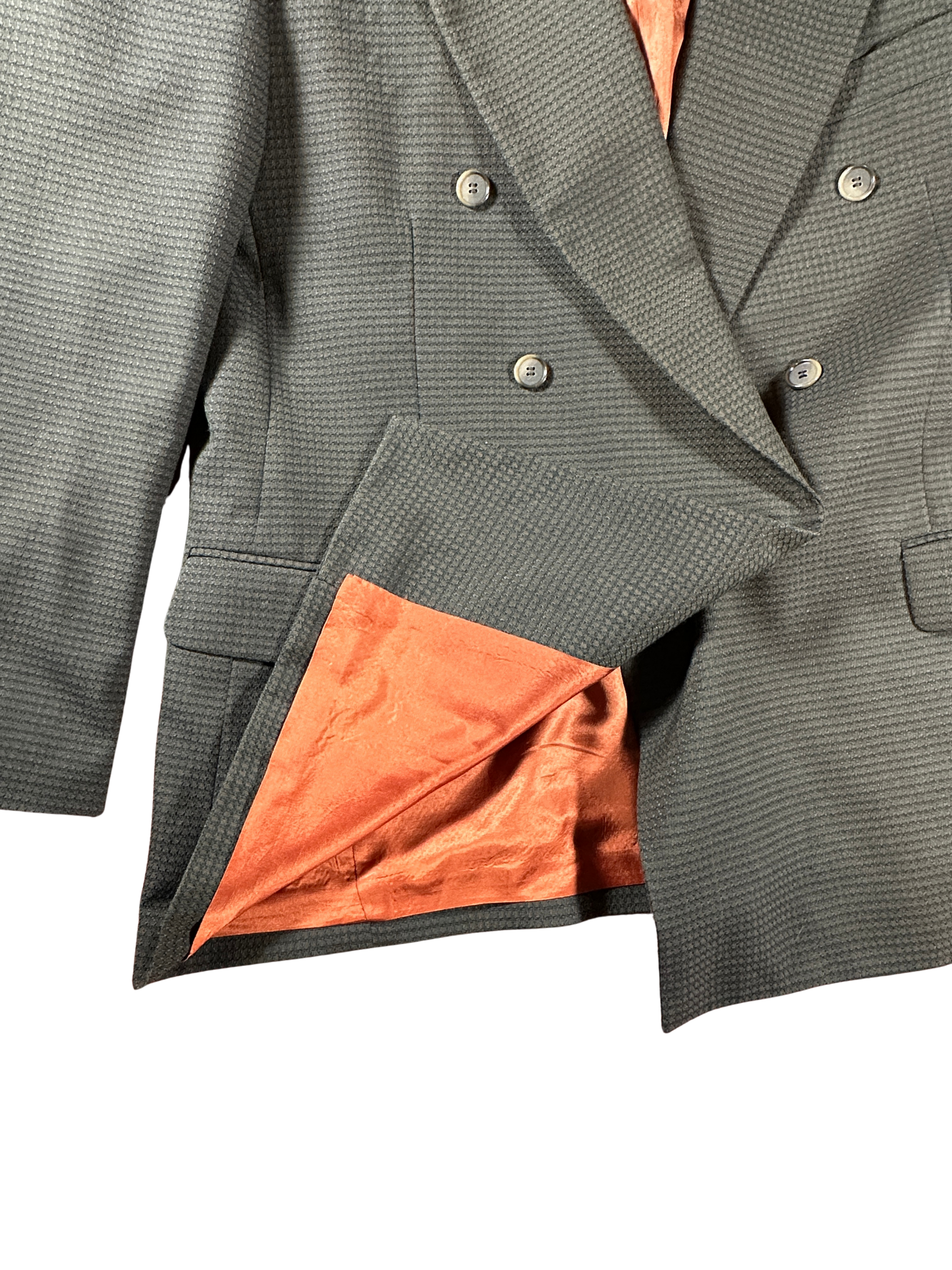 Vintage J. Riggins Double Breasted Basketweave Blazer