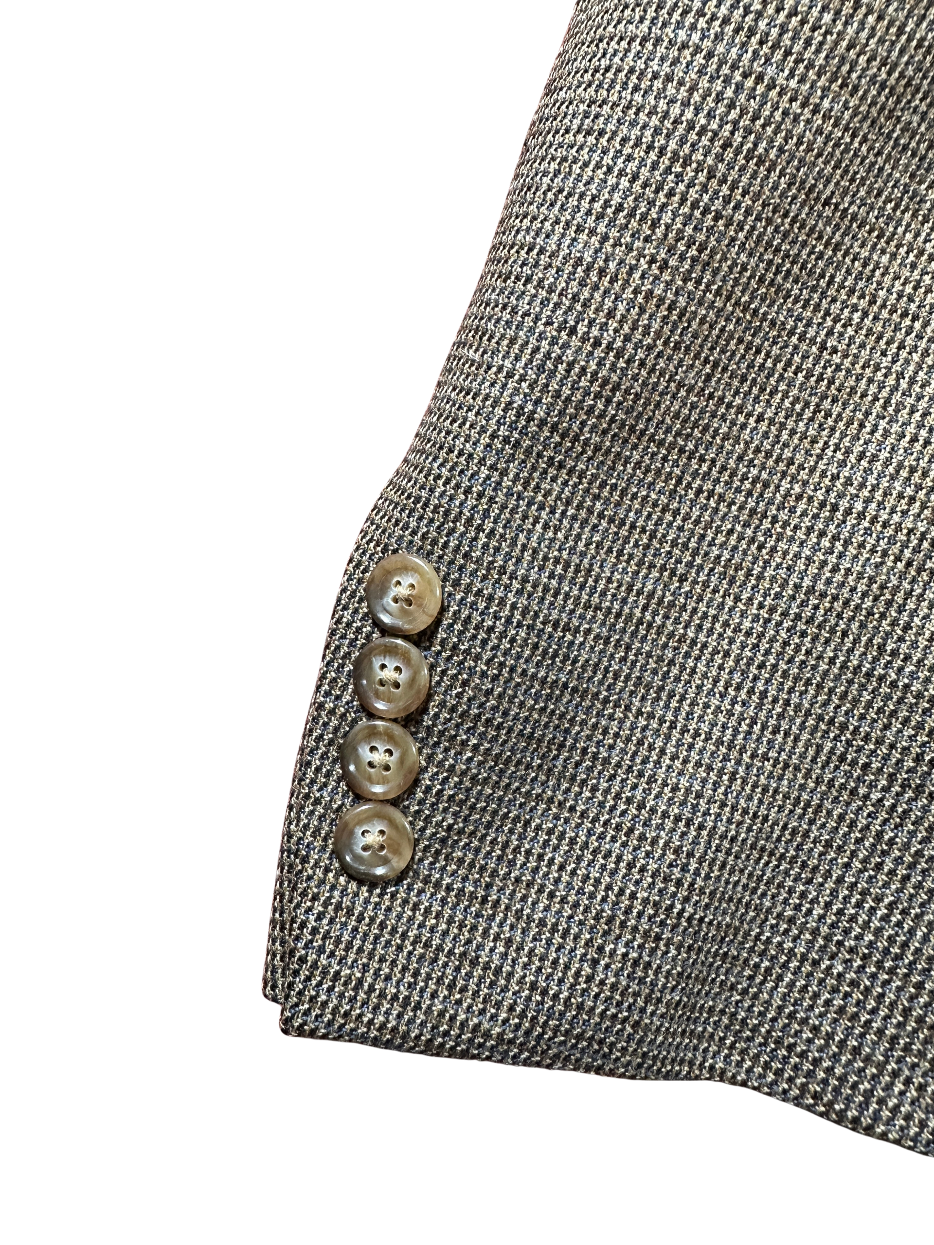 Men's 100% Lambswool Brown Micro-Houndstooth Sport Coat