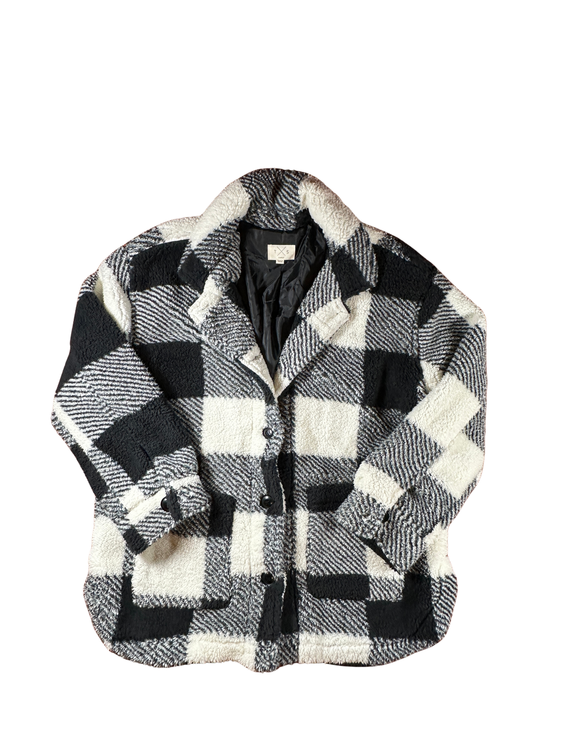 Buffalo Plaid Sherpa Button Up Shacket