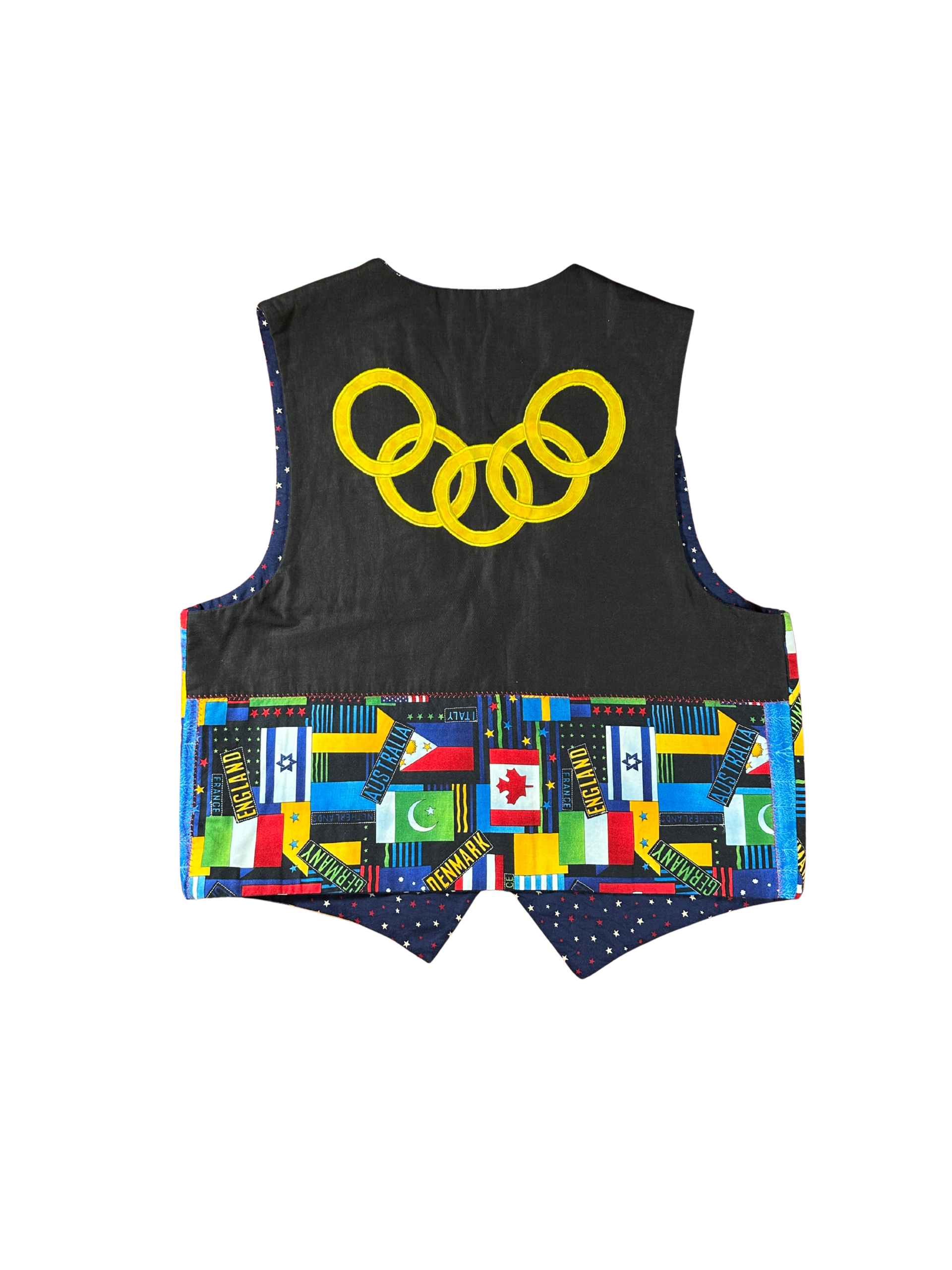 Handmade Patchwork Olympics  Vest