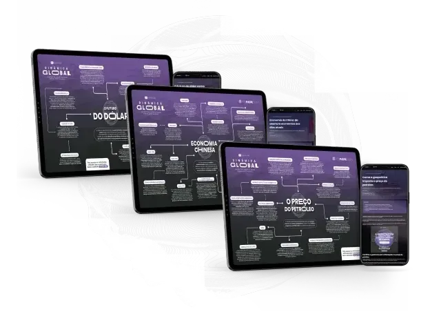 Um grupo de tablets estão dispostos um ao lado do outro em uma mesa.