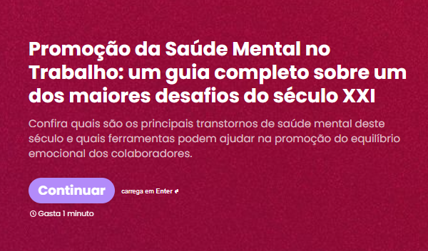 Promoção da Saúde Mental no Trabalho