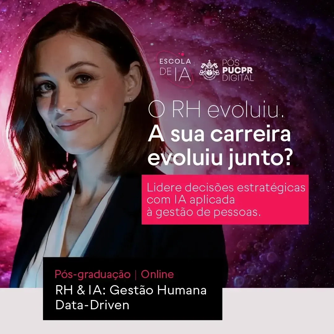 Woman in business attire with text: 