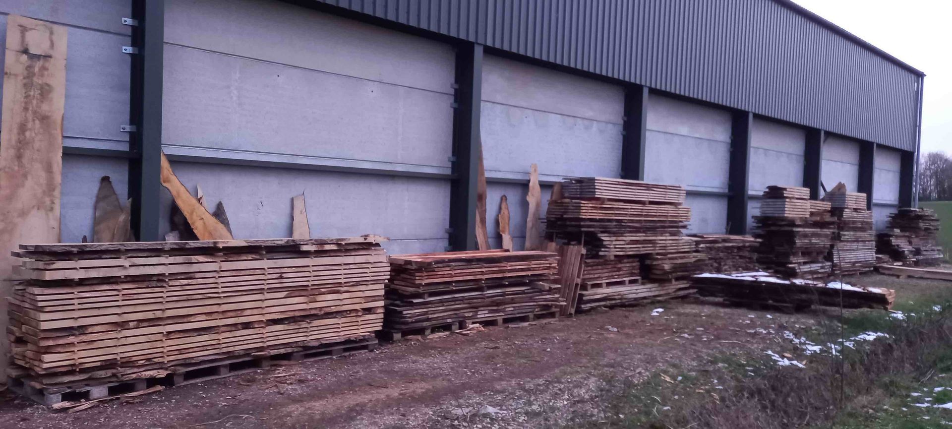 Image of air drying stacks of timber