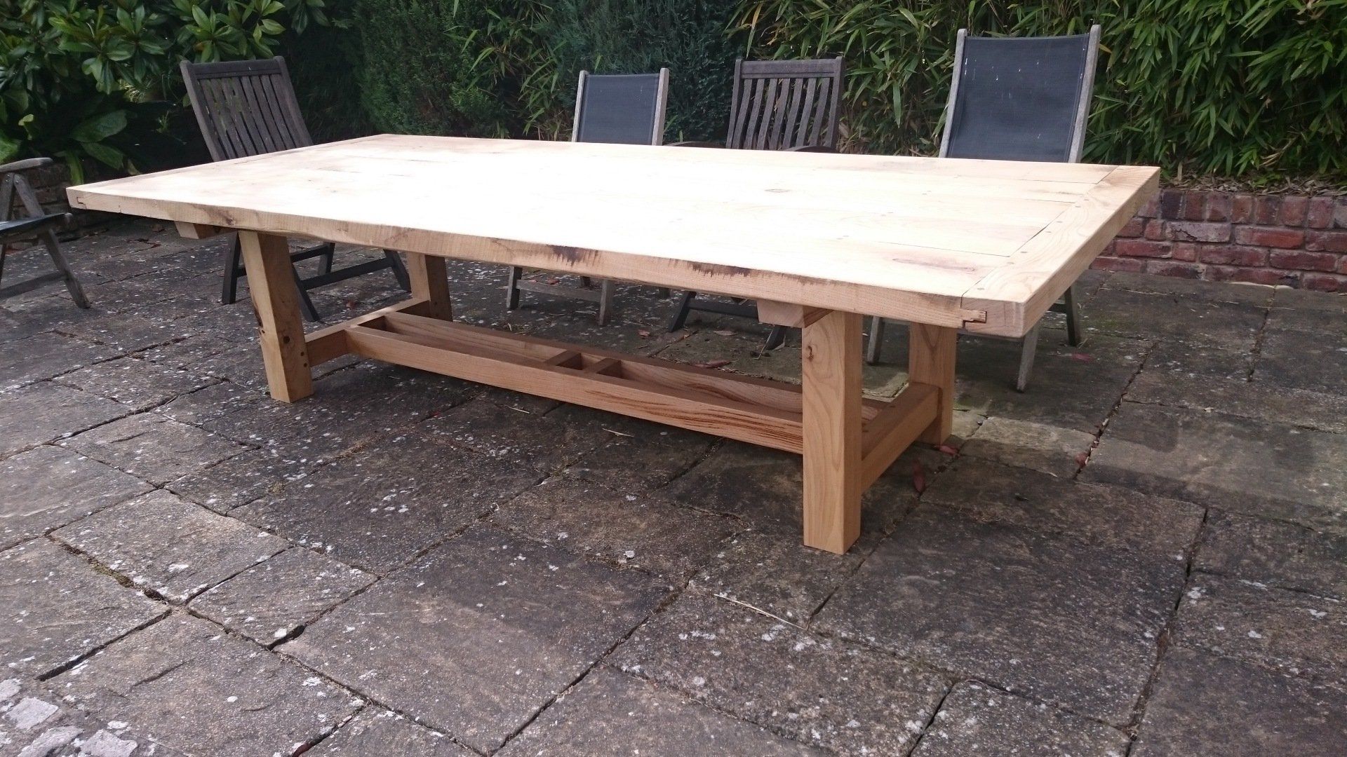 Garden table in Sweet Chestnut to seat 12 people - SOLD