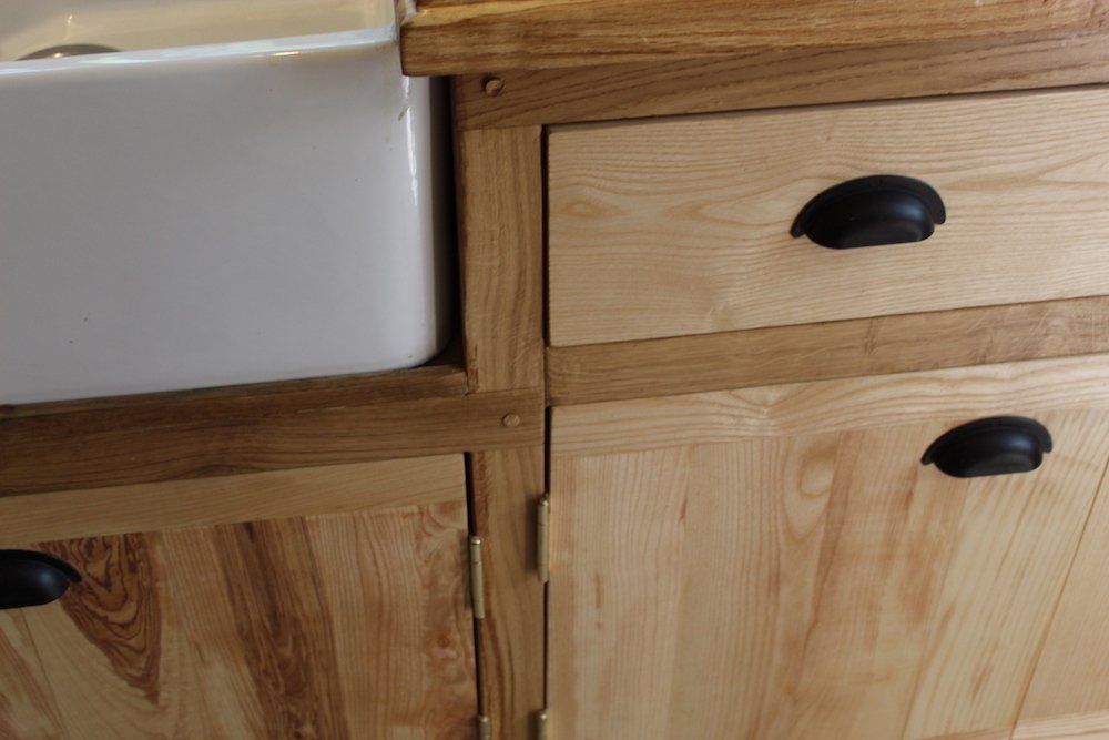 image showing more details of the kitchen in oak and ash supplied by us